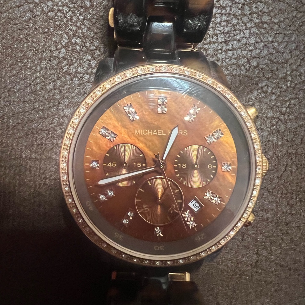 Michael Kors Brown and Gold Watch
